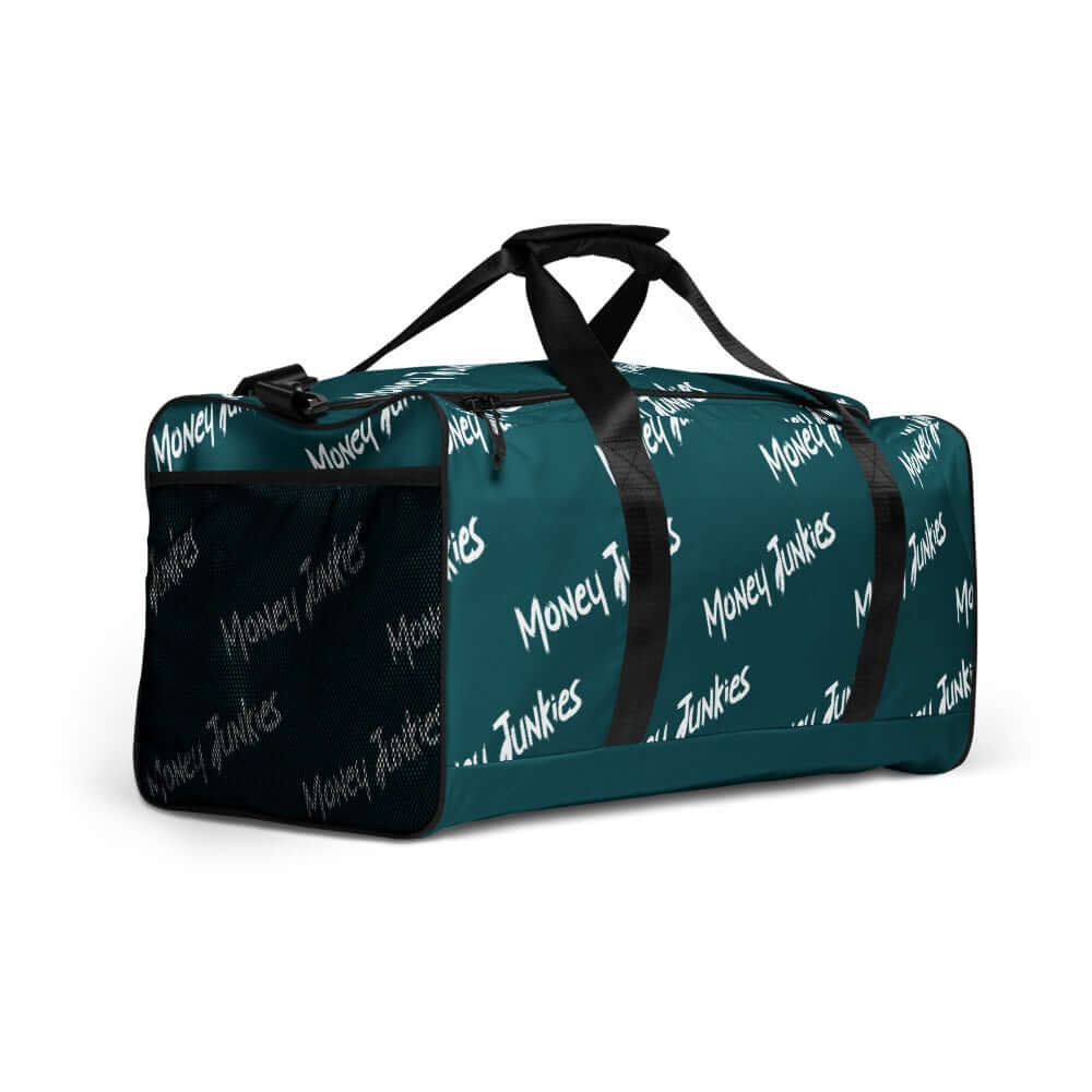 Money Junkies Teal Duffle bag