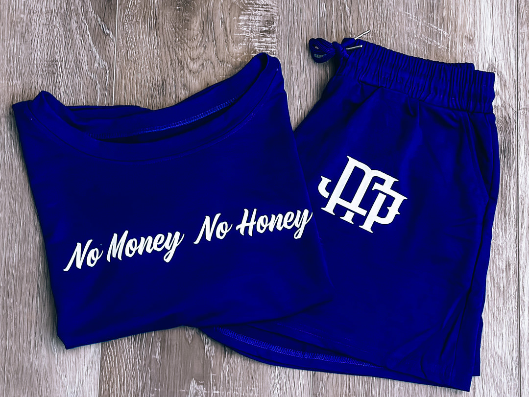 No Money No Honey Crop Top Short Set